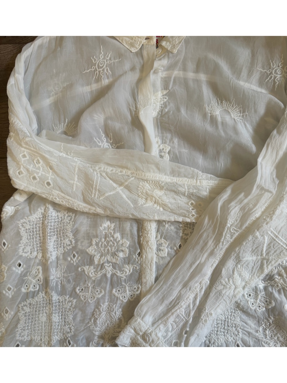 JOHNNY WAS Slim Audrey Button Down White Size Small - Picture 9 of 12